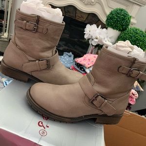 Taupe Combat Bootie